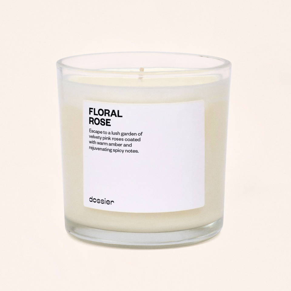 Floral Rose Candle